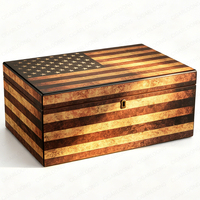 CIGARLOONG Humidor à cigares en cèdre naturel 120 cigares, style américain vintage, avec hygromètre et humidificateur intégrés, accessoire premium pour cigares