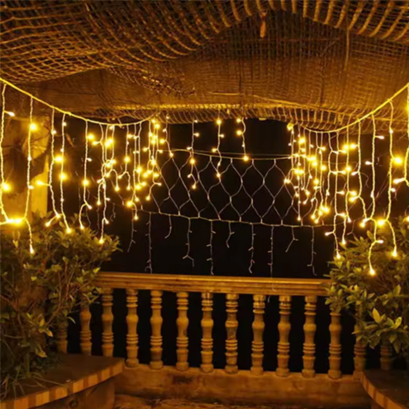 Starlight LED Fairy Window Curtain Lights Indoor/Outdoor Christmas ...