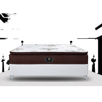 Matelas à ressorts ensachés double taille 25 cm, matelas hybride en coton, latex, fibre de coco, ressorts ensachés, mousse haute densité, sous vide