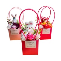 AIDA Hadiah Hari Valentine untuk Pacar ROMANTIS Hadiah Ulang Tahun Kreatif Kotak Hadiah Mewah Bunga Sabun Tinggi 33cm Tanpa Cetakan