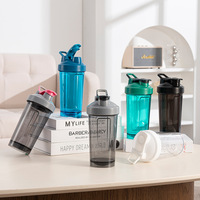 Bouteille d'eau portable promotionnelle pour le sport, shaker en plastique pour protéines, idéal pour le fitness