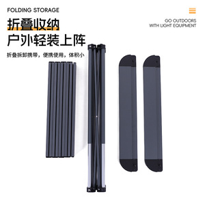 Folding <b>Table</b> Square Portable Outdoor Aluminum Alloy Weather Resistant Camping <b>Barbecue</b> <b>Table</b> - Product Image 4