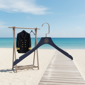 Appendiabiti in <span class=keywords><strong>Legno</strong></span> Blu Navy Stile Mandarino, Personalizzabili con Logo <span class=keywords><strong>per</strong></span> Negozi - Product Image 1