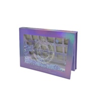 Boîte à fards à paupières magnétique de luxe personnalisée, brillante, palette de fards à paupières de 12/18 couleurs avec emballage cosmétique doublé d'une éponge recyclable