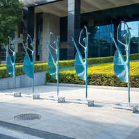 Haute qualité personnalisé moderne extérieur intérieur décorations en métal Art décor danseur de Ballet Sculpture en Bronze