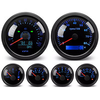 Ensemble de 6 jauges 85 mm pour bateau : Compteur de vitesse GPS 120 MPH et tachymètre 8000 tr/min pour bateau et voiture (US)