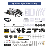 Kit de Coche Robótico Qtruck Microbit con Control Remoto Programable, Seguidor de Línea Inteligente, con Brazo Robótico, Kits Robóticos STEAM para Educación