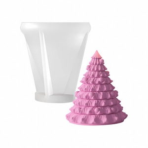Moule en silicone INTODIY pour bougie aromatique en forme de sapin de Noël, facile à démouler, pour pendentif décoratif en plâtre - Product Image 6