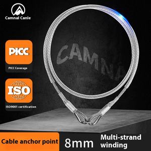 <span class=keywords><strong>Anclaje</strong></span> de Cable Camnal CA-Z9332 de 8 mm con Revestimiento Exterior de TPU para Protección Contra Caídas, Capacidad de Carga de 25 kN, Trabajo en Altura, <span class=keywords><strong>Escalada</strong></span> y Rescate - Product Image 2