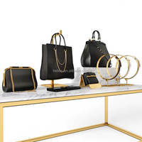 Boutique Boutique Meubles Vêtements Magasin Présentoir Or Métal Sac À Main Sac À Main Tableau D'affichage