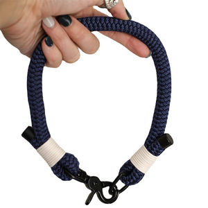 Kerah rajut hewan peliharaan mewah warna murni nilon kustom kerah anjing tanpa tarik buatan tangan tali nilon Paracord kerah anjing - Product Image 2