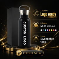 Bouteille d'eau en acier inoxydable 32 oz à large ouverture, anti-fuite
