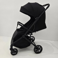 Poussette bébé pliable et réglable de haute qualité Uplay en lin et métal pour les voyages de 0 à 6 mois