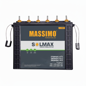 Batería de almacenamiento tubular genuina 12V MASSIMO 270 AH 100% Material de plomo Precio de mercado competitivo Fuentes de alimentación ininterrumpida - Product Image 1