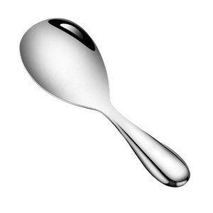 Stainless Steel Rice Spoon Large Heavy Duty Kitchen Restaurant Use Solid Color <b>Hand</b> <b>Wash</b> Only - Product Image 5