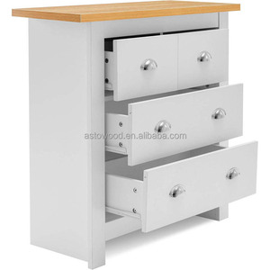 Tủ bên Tủ Ngăn Kéo 2 + 2 ngăn kéo tủ đa lưu trữ đơn vị bằng gỗ hiện đại màu trắng - Product Image 1