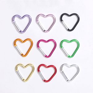 Love Heart Spring Hook Aluminum Alloy Carabiner Heart Shaped Portable Eco-Friendly Sports for Backpack Kettle High Quality - Product Image 2