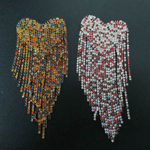 Crytal Shoulder Pads DIY Craft Bead Chain Dress Embellishment Costume Accessory <strong>Epaulets</strong> - Product Image 2