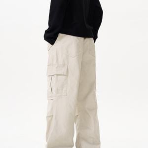 Pantalons de travail décontractés rétro américains pour hommes et femmes, pantalon long à jambes larges et amples, vintage, lavé, à jambes droites - Product Image 2