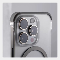 Étui ultra-fin sans cadre, antichoc, transparent mat, effet peau, magnétique, sans bordure pour iPhone 11 12 13 14 15 Pro 16 17 ProMax 17 Air
