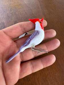Handmade Murano Glass Bird <b>Red</b> White Purple Christmas Desk Decor Traditional Style Lightweight Crystal Figurine - Product Image 6