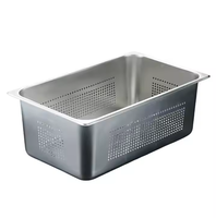 Plat de service buffet professionnel ShuangCheng WYMGN-1/9DK 1/9 GN en acier inoxydable perforé 201/304 pour restaurant, personnalisable, vente en gros