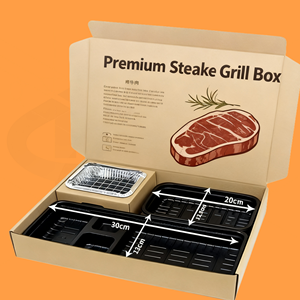 Boîtes d'emballage alimentaire en papier pour hamburger Doner Kebab personnalisé poulet frit à emporter pour petite entreprise - Product Image 1