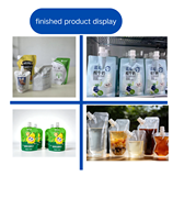 Machine de scellage et d'insertion de becs verseurs pour sachets, entièrement automatique, durable, de qualité alimentaire, contrôlée par PLC, à moteur pneumatique, numérique, en plastique
