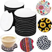 Sous-verres personnalisés avec logo pour voiture, sous-plats pour table à manger, sous-verres en néoprène isolés pour café, sous-verres à sublimation thermique