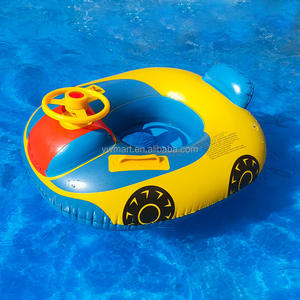 Anillo de natación infantil Mart, <span class=keywords><strong>flotador</strong></span> de coche de bebé de PVC ecológico <span class=keywords><strong>con</strong></span> <span class=keywords><strong>volante</strong></span>, asiento seguro para piscina, diversión para niños - Product Image 2