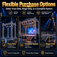 Scène extérieure mobile de luxe antidérapante pour événements, podium facile à installer, équipement d'éclairage pour concerts et mariages, scène extérieure en aluminium