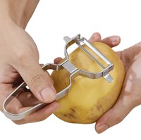 Duurzame brede roestvrijstalen koolrasp, handmatig, multifunctioneel keukengereedschap, aardappel-, groente- en fruit-schiller.