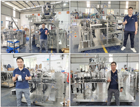Máquina envasadora de leche en polvo de soja para alimentos con bolsa de cremallera de pie prefabricada multifuncional completamente automática con barrena de llenado