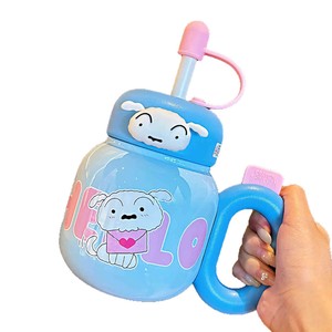 แก้วน้ำเก็บอุณหภูมิลายเครยอนชินจัง สแตนเลส 316 ทรงใหญ่พร้อมหูจับ สำหรับเครื่องดื่มร้อนและเย็น ของขวัญสำหรับการเดินทาง - Product Image 5