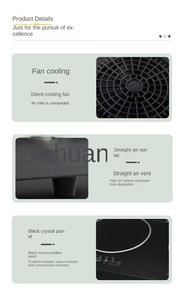 เตาแม่เหล็กไฟฟ้า2หัวเตาแบบสัมผัสสำหรับใช้ในห้องครัว - Product Image 5