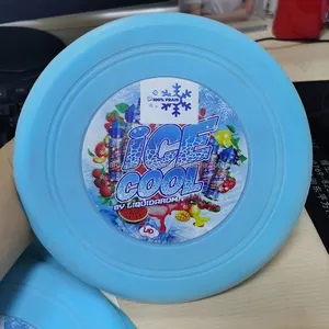 Logotipo personalizado y color disco volador de silicona suave arcoíris colorido Ultimate Pet Frisbeed