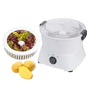 Electric potato peeler with large salad spinner