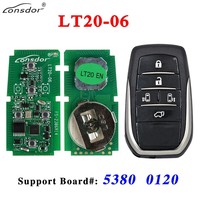 Lonsdor LT20-06 - Placa de Llave Inteligente Universal para Automóvil: 5380,0120 para T-oyota Previa Alphard Vellfire, Chip 8A+4D para K518ISE K518S KH100+