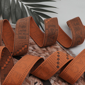 Vente en gros fabricant : Sangle en nylon tissé coloré de 25 mm, sangle jacquard hautement élastique pour accessoires vestimentaires, antidérapante - Product Image 1