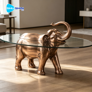 Statua di Elefante in Bronzo Moderna su Misura, Decorazione per Tavolino da Caffè, <span class=keywords><strong>Arredamento</strong></span> per la Casa, Opera in Metallo per Tavolo da Pranzo - Product Image 4