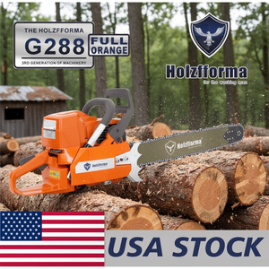 Disponibile negli USA - Testa motrice per motosega a benzina Farmertec G288 87cc di alta qualità, colore arancione, senza barra guida e catena, parti superiori incluse - Product Image 5