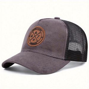 Casquettes de baseball snapback 5 mailles en gros, certifiées BSCI, avec patch brodé et image personnalisée, unisexe, toutes saisons, style trucker - Product Image 2