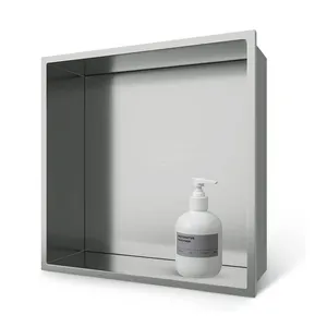 Monde way Einbau-Nischen dusche Edelstahl-Dusch nische für die Aufbewahrung im Badezimmer Keine Fliesen erforderlich Edelstahl 12x12 Zoll