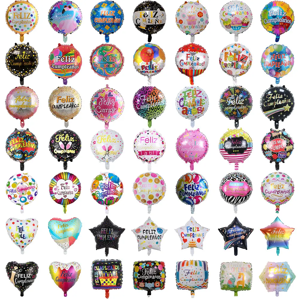18 Inch Feliz Cumpleanos Balloons Helium Party Decoration Spanish Birthday Balloons