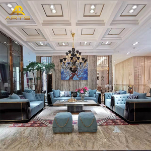 Nhà Máy Trực Tiếp Thiết Kế Sang Trọng Hiện Đại Sợi Nhỏ Sofa Da Bọc Ghế Cho Khách Sạn Biệt Thự Căn Hộ Phòng Khách Sofa - Product Image 5