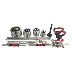 Ensemble d'haltères et de barres réglables chromées de haute qualité 50 kg avec boîte en plastique, ensemble d'haltères de gym réglables avec <span class=keywords><strong>kettlebell</strong></span> - Product Image 5