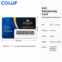 PVC Manyetik Üyelik Kartı Özel CMYK Ofset Baskı 85.5x54mm 0.76mm ABD Pazarı için