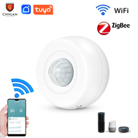 Sensor de Movimiento PIR con Control Remoto por Aplicación Tuya, Alimentación USB, Alarma de Seguridad, Detector de Movimiento de 360 Grados para Techo, Zigbee 3.0