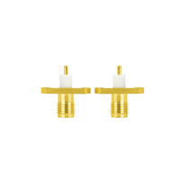 Conector Coaxial RF SMA-KFD4-3 Rómbico de Dos Orificios, Instalación con Tornillo Externo, Orificio Interno Hembra
