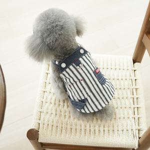 Chiot vêtements printemps bretelles fines <span class=keywords><strong>jupe</strong></span> en jean petit ours en peluche peut tirer deux pieds vêtements pour animaux de compagnie - Product Image 1